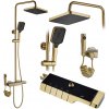 REA REA - Sprchový set s batériou 150mm Lungo termostat ROB kartáčovaná zlatá REA-P6623