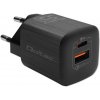 Qoltec Sieťová nabíjačka 35W GaN ULTRA | 5-20V | 2.25-3A | 1x USB-C PD | 1x USB-A QC 3.0 | Čierna