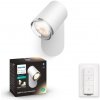Philips Hue 8719514340855 LED kúpeľňové nástenné bodové svietidlo Adore 1x5w | GU10 | 250-350lm | 2200-6500K | IP44 - White Ambiance, Bluetooth, stmievateľné, diaľkový ovládač, biela