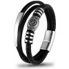 Pánsky oceľový náramok Vikings Čierny 21 cm