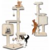 Škrabadlo pre mačky TomiDomi Béžové 116cm, 5 úrovní, Domček, Veža, Loptičky