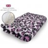 DRYBED Premium Vet Bed Leopard fialový 150 x 100 cm