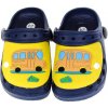 detské gumené modré šľapky SCHOOL BUS
