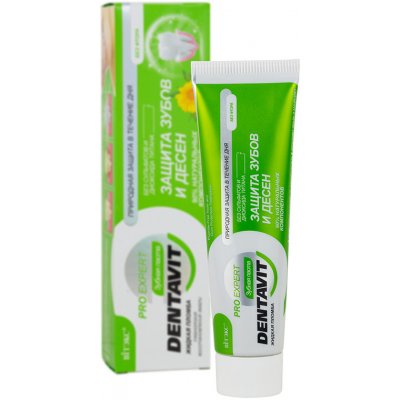 Dentavit PROEXPERT Zubná pasta na ochranu zubov a ďasien 90% prírodných zložiek Bez Fluóru 85 g