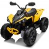Beneo Elektrická štvorkolka Can-am Renegade žltá jednomiestna odpružená predná a zadná náprava LED Svetlá 12V batéria 2 x 35W Motory mäkké EVA kolesá MP3 prehrávač so vstupom USB/AUX Licencov