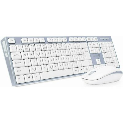 Connect IT Set klávesnica + myš Connect IT CKM-7500-CS - bezdrôtová sivobiela klávesnica + myš, CZ + SK rozloženie