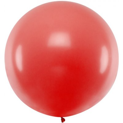 PartyDeco Guľatý Jumbo balonek 1m červený