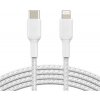 Belkin Belkin USB-C kabel s lightning konektorem, 1m, bílý - odolný