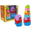 LEAN TOYS Farebná pyramída zvieratiek