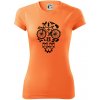 Bike lebka - Dámske Fantasy športové (dresovina) - S ( Neon mandarine )