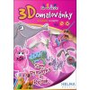 3D omaľovánky Slon, prasiatko a psík