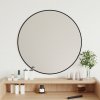 vidaXL Nástenné zrkadlo čierne Ø 60 cm okrúhle 348187