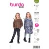 Strih Burda 9274 - Dievčenské šatičky a blúzka so sedlom (v angličtine)
