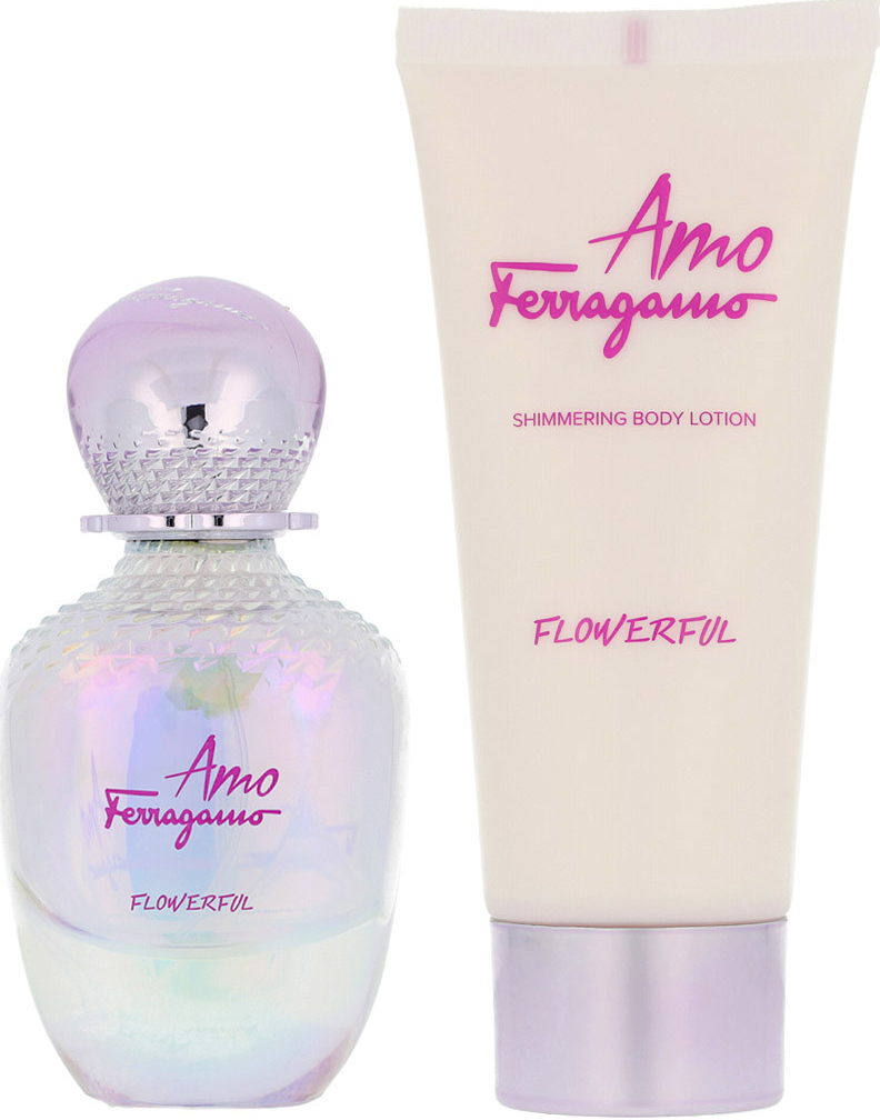 Salvatore Ferragamo Amo Ferragamo Flowerful EDT pre ženy 50 ml + telové mlieko 100 ml darčeková sada