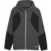 Pánska bežecká bunda Puma, M RUN ULTRAWEAVE HOODED JACKET tmavo sivá,Čierna,Biela L