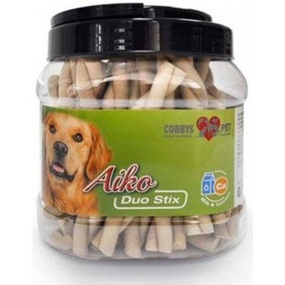 COBBYS PET AIKO Duo Stix 12cm Vápnik+Mlieko 45 ks