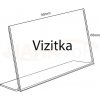 Plexi stojánek L Vizitka na šířku - Vizitka - 60 x 95 mm - 1 ks