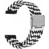 Pletený remienok TopQ Braid pre Apple Watch 3-4-5-6-SE 42-44mm čierno-biely 60383