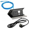LEGRAND elektrická zásuvka PopUp, 1x 230V FR, 1x RJ45, 1x HDMI, brúsený hliník