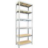 Biedrax kovový regál 45 x 120 x 270 cm - 6 políc x 175kg, pozinkovaný