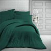 Kvalitex Francúzske saténové obliečky s prúžkom 1+2, 240x200, 70x90cm TMAVO ZELENÉ