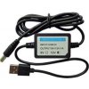 Redukcia, step-up menič USB 5V/DC5,5x2,1mm 12V/1A