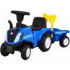 JOKO Traktor New Holland T7 s vlečkou so svelom a zvukom + lopatka + hrable