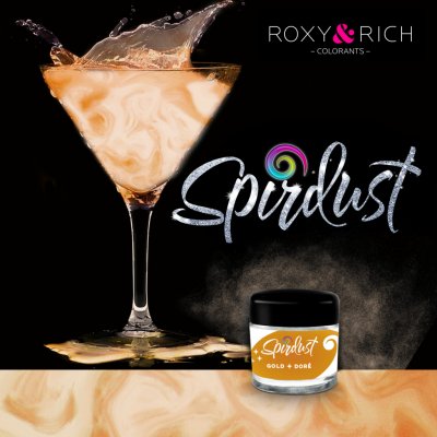 Roxy and Rich Metalická barva do nápojů Spirdust zlatá 1, 5 g