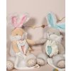 Doudou et Compagnie Paris Doudou Darčeková sada - plyšový zajačik s dečkou 31 cm tyrkysový