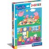 CLEMENTONI Puzzle Prasiatko Peppa: Piknik a škola 2x60 dielikov