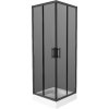 MEXEN/S - Rio sprchovací kút štvorec 70 x 70, grafit, čierny + vanička Rio vrátane výpuste - 860-080-080-70-40-4510 860-070-070-70-40-4510