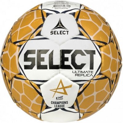 Hádzanárska lopta SELECT HB Ultimate replica EHF Champions League 3 - bielo-zlatá