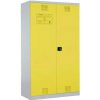 HAPPY END Certifikovaná uzamykatelná skříň – žlutá, dvoukřídlé dveře - B80-6172-A
