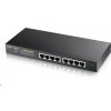 Zyxel GS1900-8HP v3 8-portový stolový gigabitový webový inteligentný PoE switch: 8x Gigabit metal, IPv6, PoE budget 70W GS1900-8HP-EU0103F