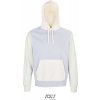 SOL'S | Collins, Unisex mikina s kapuc. z bio bavlny, modrá creamy, XS