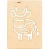 Drevená šablóna na kreslenie 15 x 21 cm kravička