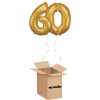 HeliumKing Balónový box - Narodeninové číslo 60 zlatý 86 cm