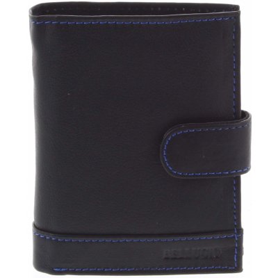 Bellugio Garner č Pánska kožená peňaženka čierno modrá