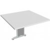 Doplnkový stôl Flex, 80x75,5x80 cm, biely/kov