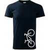 Bicykel na výšku - Klasické pánske tričko vyššej gramáže - 3XL ( Tmavomodrá (veľmi tmavá - skoro čierna) )