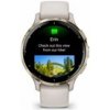 Garmin Venu® 3S, Nerezová luneta Soft Gold, pouzdro Ivory, silikonový řemínek