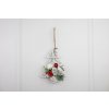 Dekorácia MagicHome Vianoce stromček s čečinou a šiškami závesný 18x6x20 cm