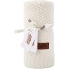 DETEXPOL Pletená deka do kočíka bavlna bambus ecru Bavlna, Bambus, 80/100 cm