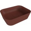 Umývadlo na dosku Polysan Banera 49,5x34,5 cm hnědá mat bez prepadu 14596.71