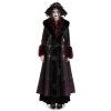 kabát DEVIL FASHION Black and Red Vintage Gothic