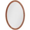 OVÁLNE ZRKADLO DREVENÝ BUKOVÝ RÁM 40 X 60 CM HNEDÉ