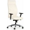 Antares Kožené kancelárske kreslo MEGA, pravá koža, slonová kosť