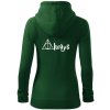Harry - Always - Mikina dámska trendy zipper s kapucňou - M ( Fľaškovozelená )