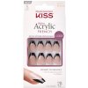 Umelé nechty čierny french SF001 Salon Acrylic French Kiss 28 kusov