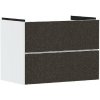 Hansgrohe Xevolos E - Umývadlová skrinka, 78x58x48 cm, 2 zásuvky, matná biela/textilná tmavá sivá 54178660